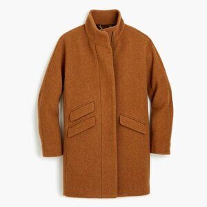 💕J. CREW💕 Cocoon Coat in Italian Stadium-Cloth Wool Blend ~ Heather Acorn 10